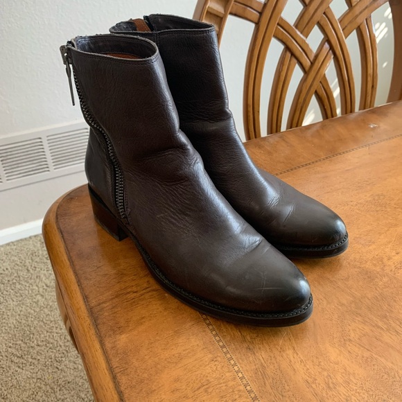 $358 Frye Demi Zip Bootie - Charcoal (Retail $358) - Picture 10 of 13